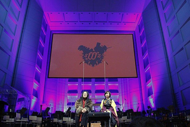 3月22日(水)・23日(木)に開催された「シン・ゴジラ対エヴァンゲリオン交響楽」のステージ上で行なわれた合同取材<br>