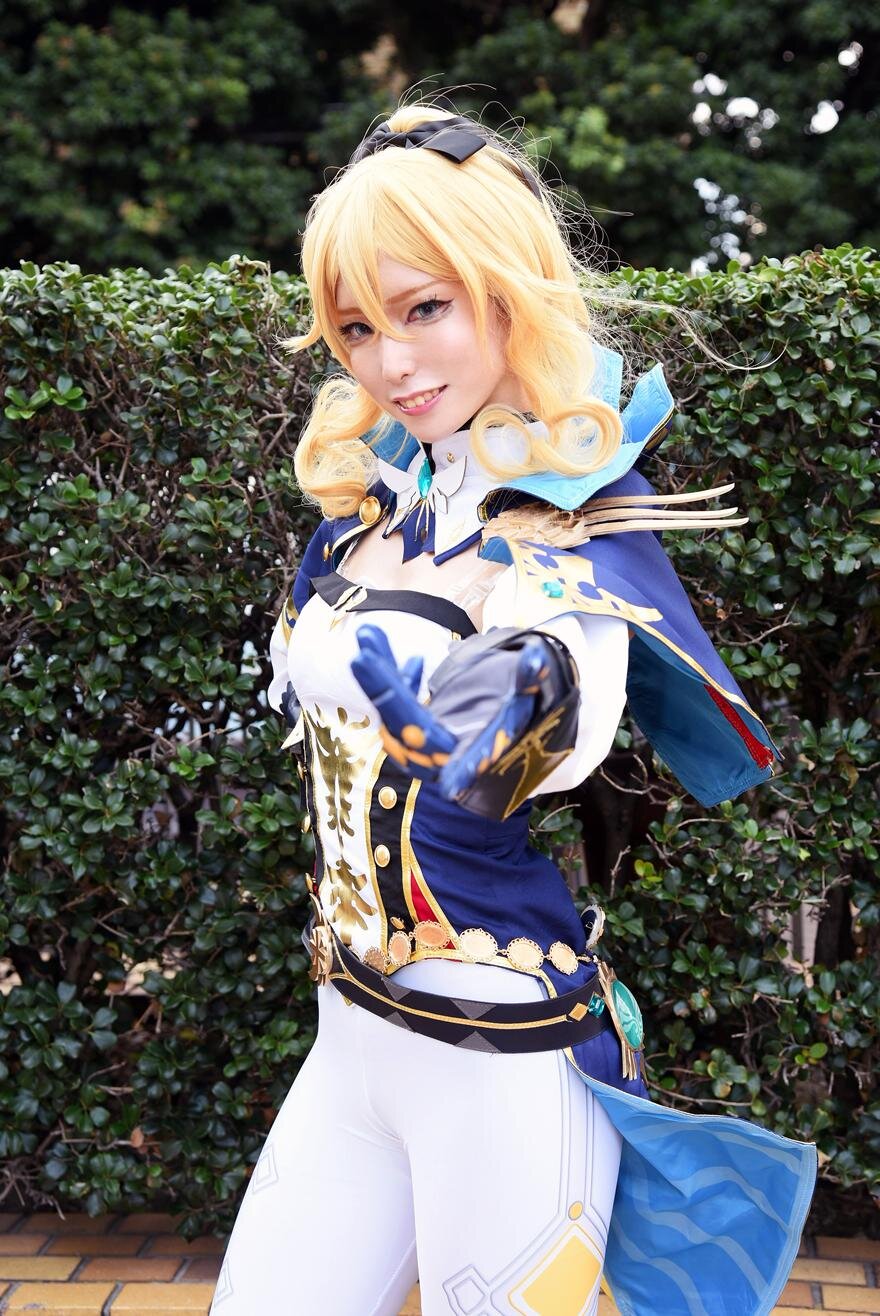 原神 ジン 水着 コスプレ 衣装 ウィッグ 靴 フルセット - コスプレ