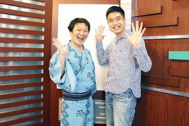 5月6日(土)開催の「声優落語天狗連 第十回」で落語に挑戦する山口勝平さん(左)と、山口さんの稽古をつけた立川志ら乃師匠(右)<br>