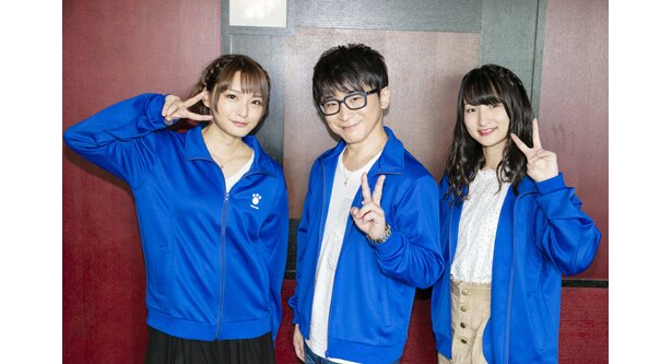 「プラネット・ウィズ」最終話先行上映イベントより。左から、井澤詩織さん、阿部敦さん、原田彩楓さん<br>(C)水上悟志・BNA・JC/Planet With Project