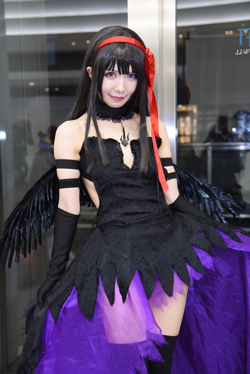 最安値 魔法少女まどかマギカ 悪魔ほむら コスプレ衣装 着用画像あり 暁美ほむら コスプレ衣装 『マギアレコード 魔法少女まどか