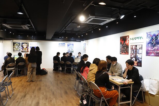 企業ブース説明会のようす<br>