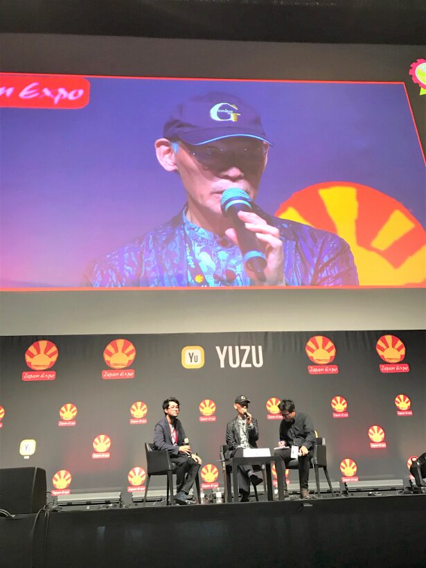 パリにてカンファレンスに参加する富野監督<br>(C)創通・サンライズ