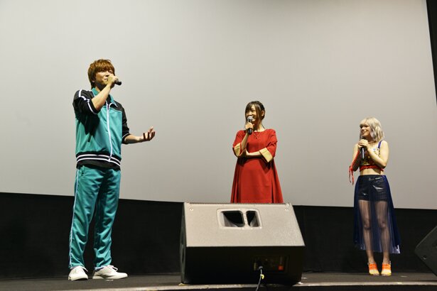 3人の息もピッタリで会場に訪れた満員のファンを楽しませた<br>(C)2019 暁なつめ・三嶋くろね/KADOKAWA/映画このすば製作委員会