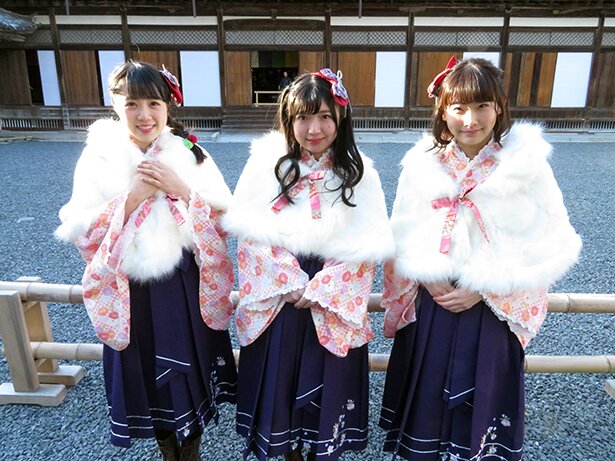 瑞巌寺での様子<br>(C)温泉むすめ/Enbound, Inc.