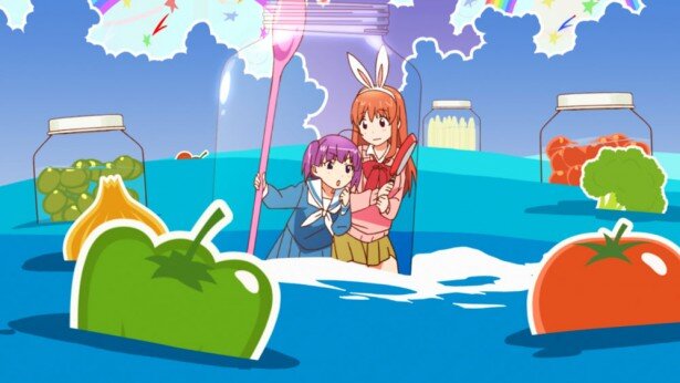 “うさぎ”のリョウと“アリス”のきりんが食材を求めて冒険する様子が描かれている<br>(C)川井マコト・芳文社/幸腹グラフィティ製作委員会