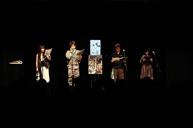 原作コミックの名シーンをアニメに先駆けて生アフレコ。早く動いているキャラたちを見てみたい<br>