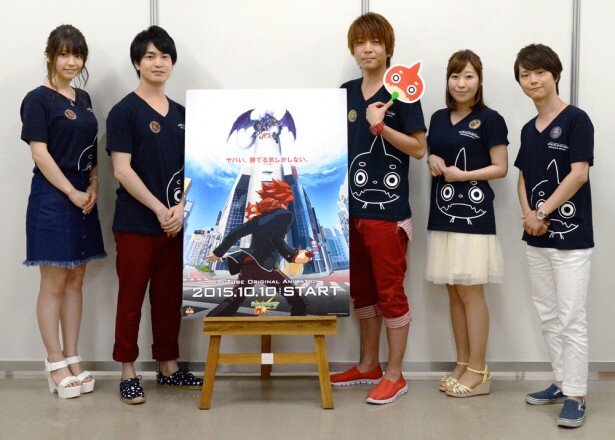 終始掛け合いをしているような、和気あいあいとした雰囲気のキャスト5人。アニメでも4人＋1匹の楽しいやりとりが見られそうです<br>(C)mixi, Inc. All rights reserved.