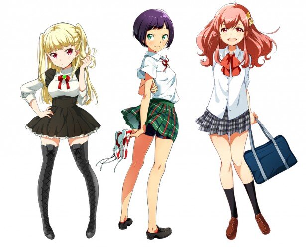 支配人(＝プレイヤー)が経営するナナスタ所属のアイドル、上杉・ウエバス・キョーコと荒木レナ、西園ホノカによって結成された、爽やか微炭酸系の3人組青春アイドルユニット<br>(C)Donuts