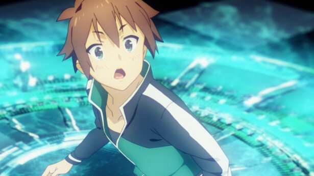 福島潤さん演じるカズマ。アクアによって異世界に転生させられてしまったゲーム好きの引きこもり<br>(C)2016 暁なつめ・三嶋くろね/KADOKAWA/このすば製作委員会