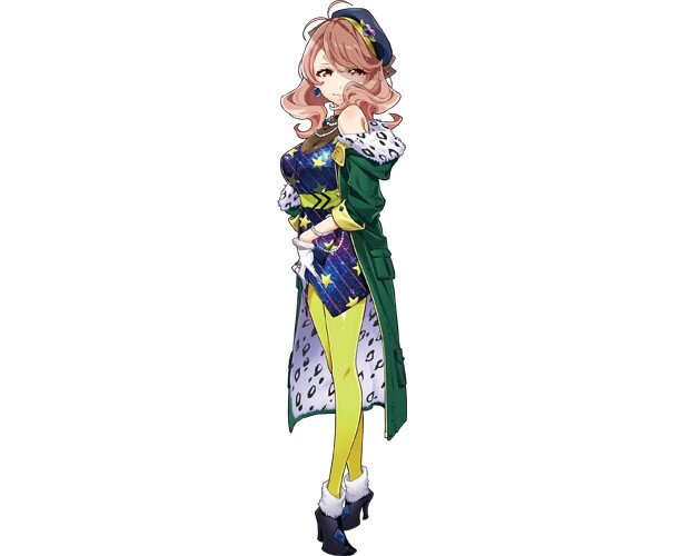 世界屈指の大財閥・御園尾コンツェルンの一人娘。18歳。メンバーの中ではお姉さん的立ち位置で、いちばんのダイナマイトボディ。CV：前田玲奈<br>(C)Donuts