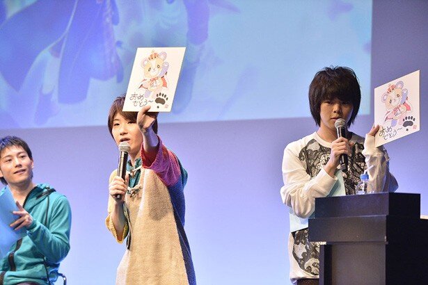 プレゼンコーナーで見事勝者となったPOP&#039;N STARコンビ<br>