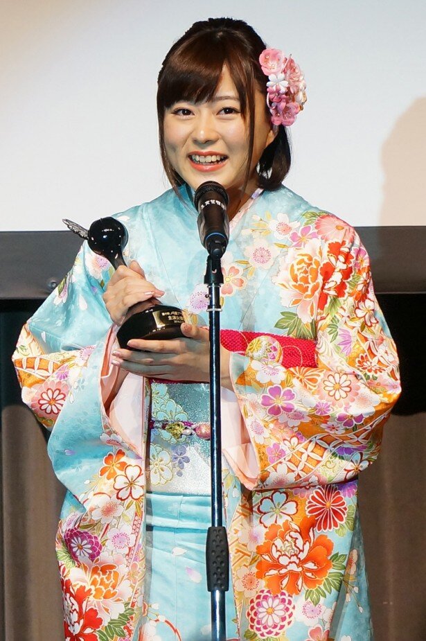主演女優賞を受賞した水瀬いのりさん<br>ヘアメイク：山本小百合/スタイリング・着付け：辛島由利子/衣装協力：京都きもの友禅(03-3639-9576)