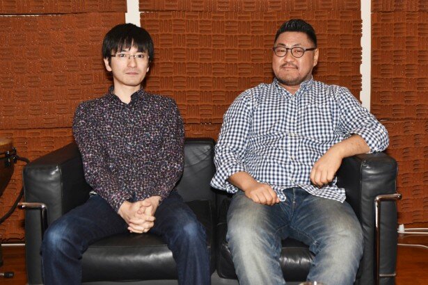 サウンドへのこだわりを語ってくれた神前暁さん(左)と岡部啓一さん(右)<br>