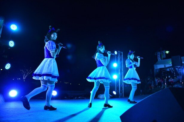 「ウマ娘 徳島第1Rデビュー戦！」の様子<br>