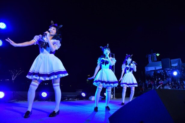 「ウマ娘 徳島第1Rデビュー戦！」の様子<br>