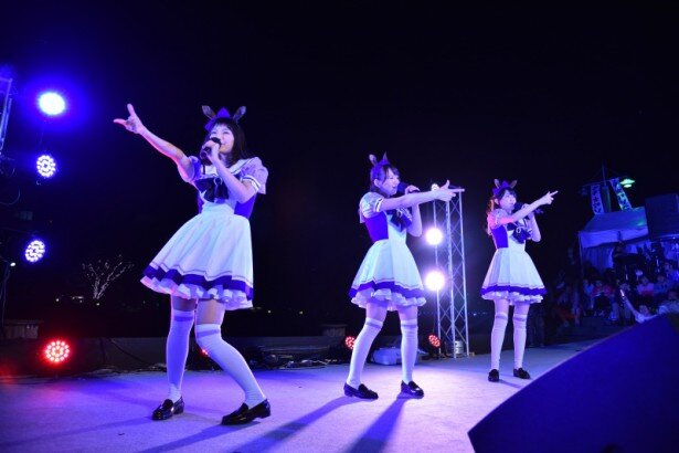 「ウマ娘 徳島第1Rデビュー戦！」の様子<br>