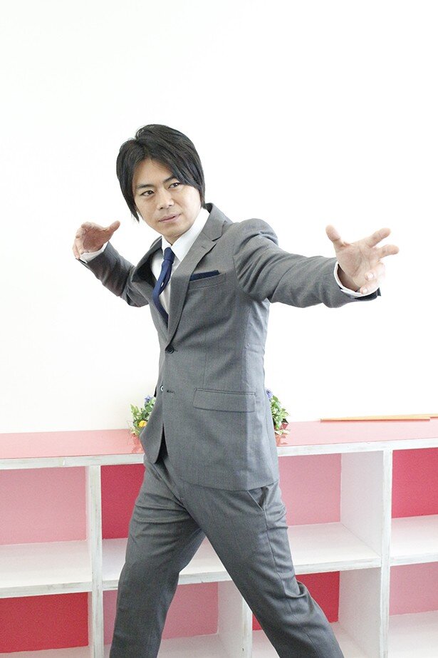 楽屋取材時の浪川さん<br>