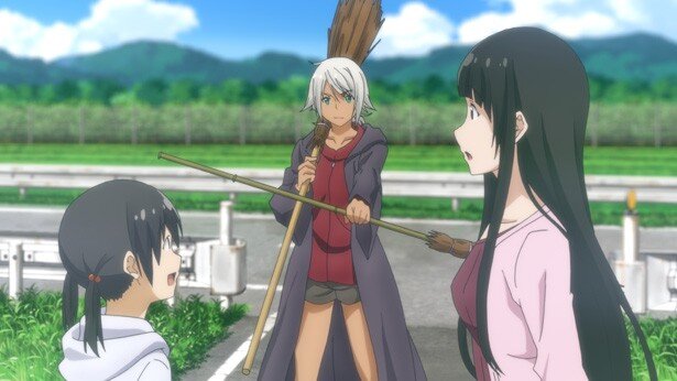 第11話「くじら、空をとぶ」より<br>(C)石塚千尋・講談社/「ふらいんぐうぃっち」製作委員会