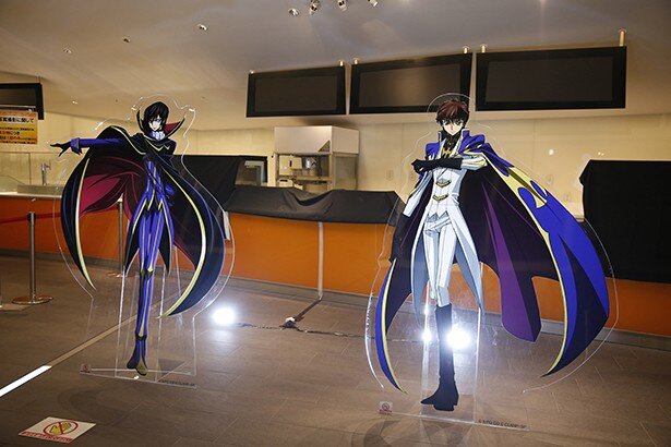 「コードギアス 反逆のルルーシュ キセキのアニバーサリー」展示エリアの様子<br>